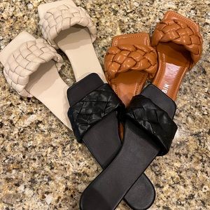 She&In Womens Braided Flats Sz 8 Bundle